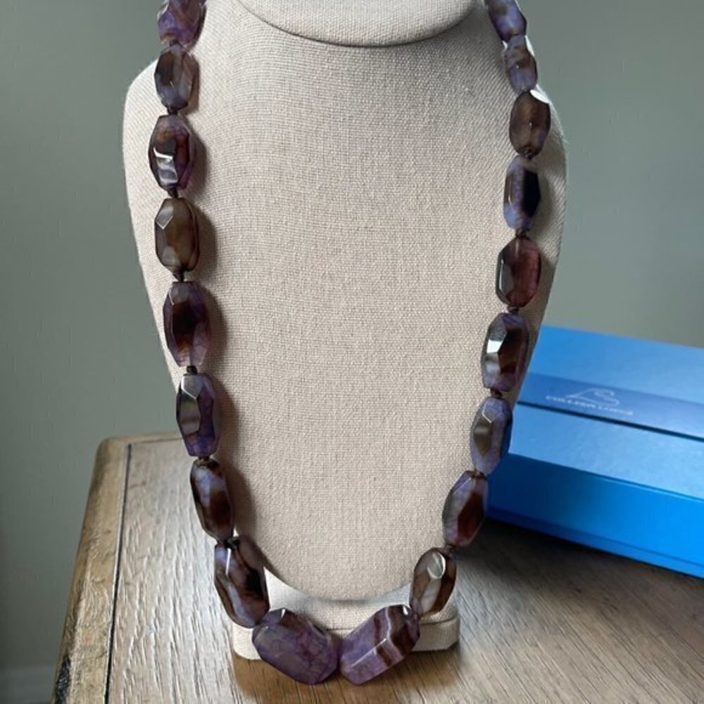 Colleen Lopez Faceted AGATE Necklace - Picture 5 of 9